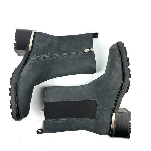 Vince Camuto Kourtly Boots 9.5 Gray Blue Suede Zip Up Bootie 41 Brand New - Picture 4 of 12